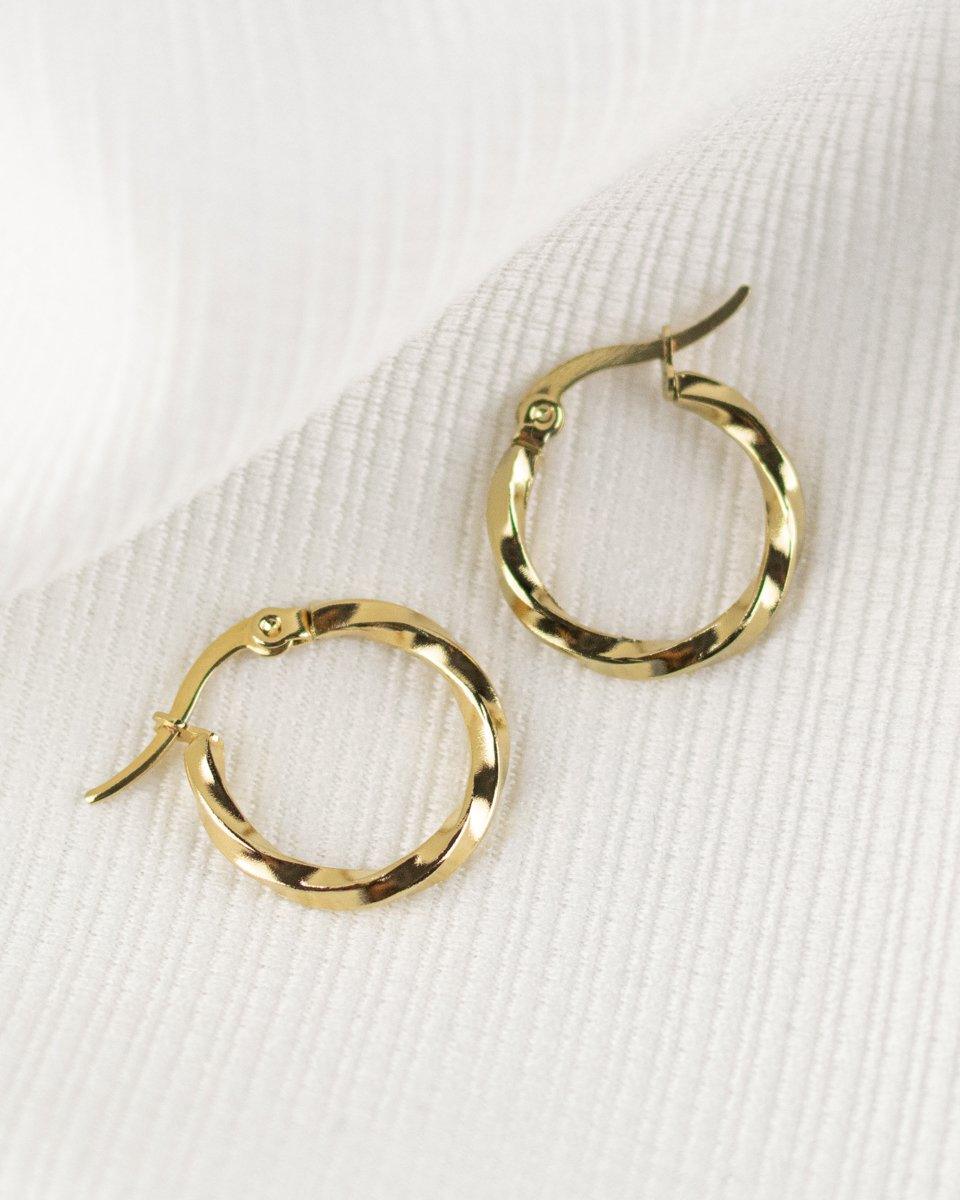 CHUNKY GOLD HOOPS - CUORE
